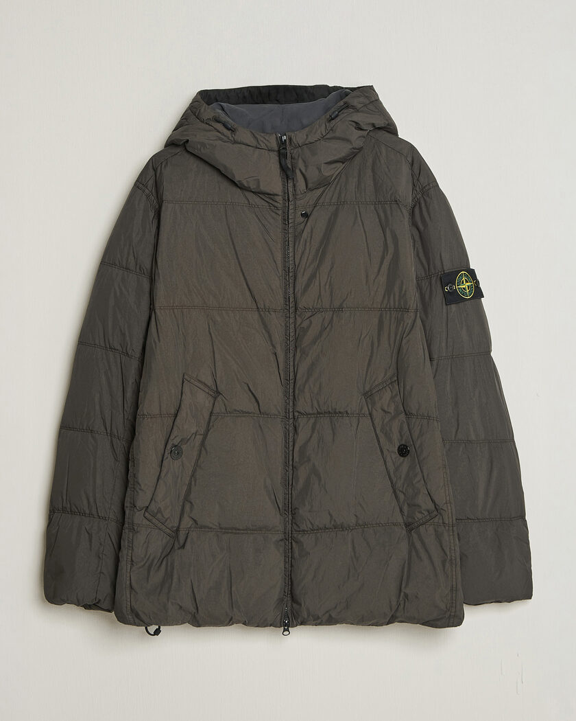 Stone Island Crinkle Reps Padded Hood Down Jacket Grey – Grijs