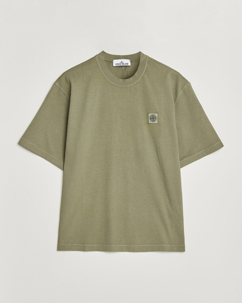 Stone Island Combed Organic Cotton T-Shirt Miltary Green – Groen