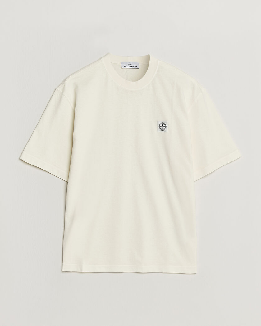 Stone Island Combed Organic Cotton T-Shirt Ivory – Wit