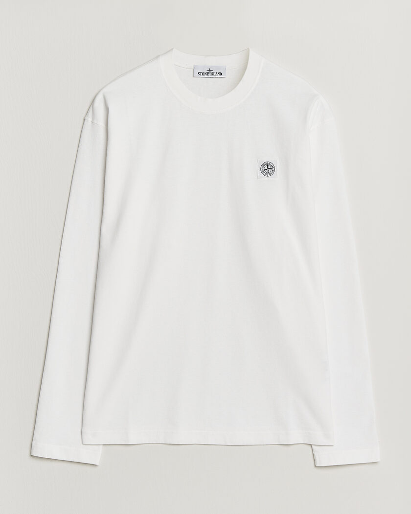 Stone Island Organic Cotton Jersey Long Sleeve T-Shirt White – Wit