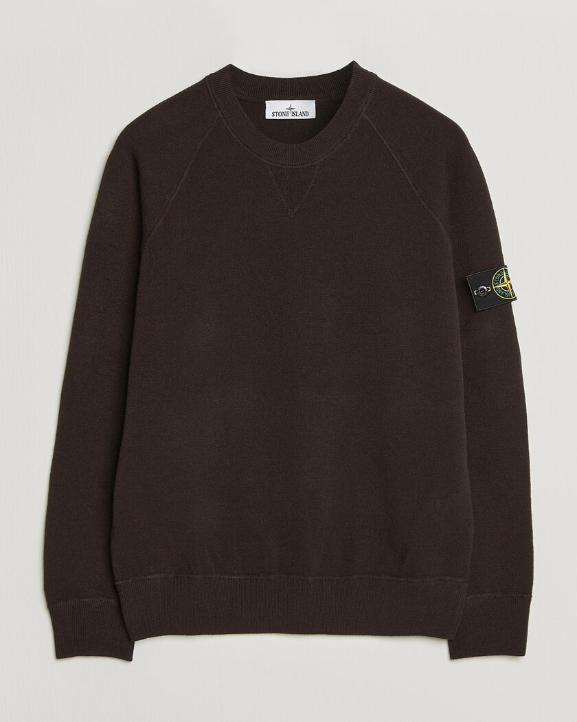 Stone Island Plush Stitch Stretch Wool Sweat Coal Grey – Grijs