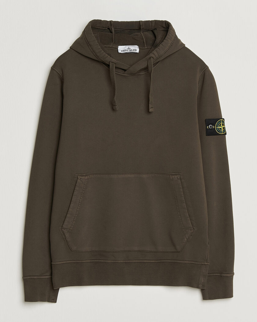 Stone Island Garment Dyed Fleece Hood Coal Grey – Grijs