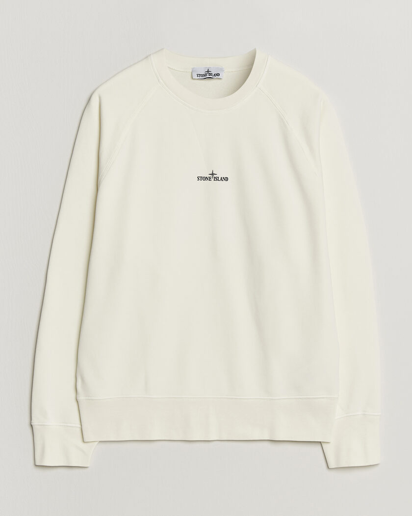 Stone Island Garment Dyed Fleece Desert Print Sweatshirt Ivory – Wit