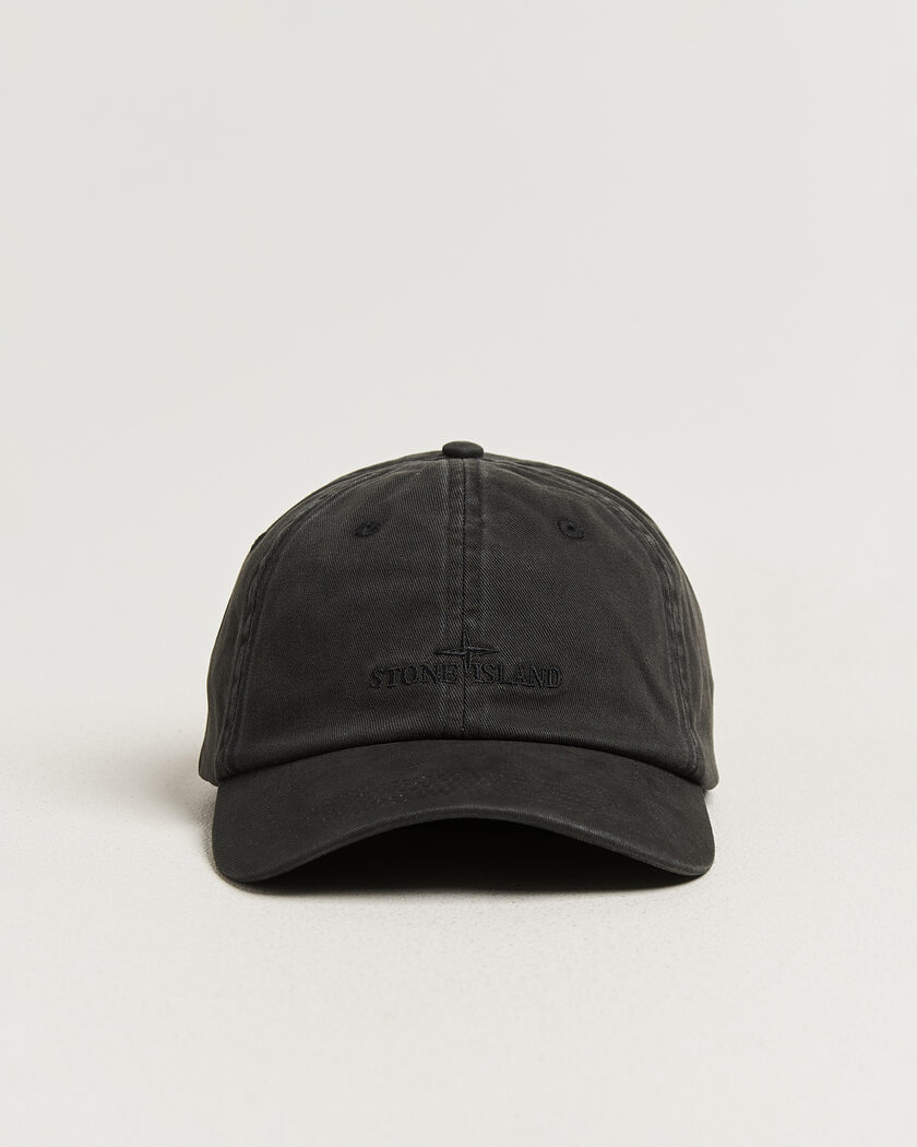 Stone Island Brushed Cotton Gabardine Cap Black – Zwart
