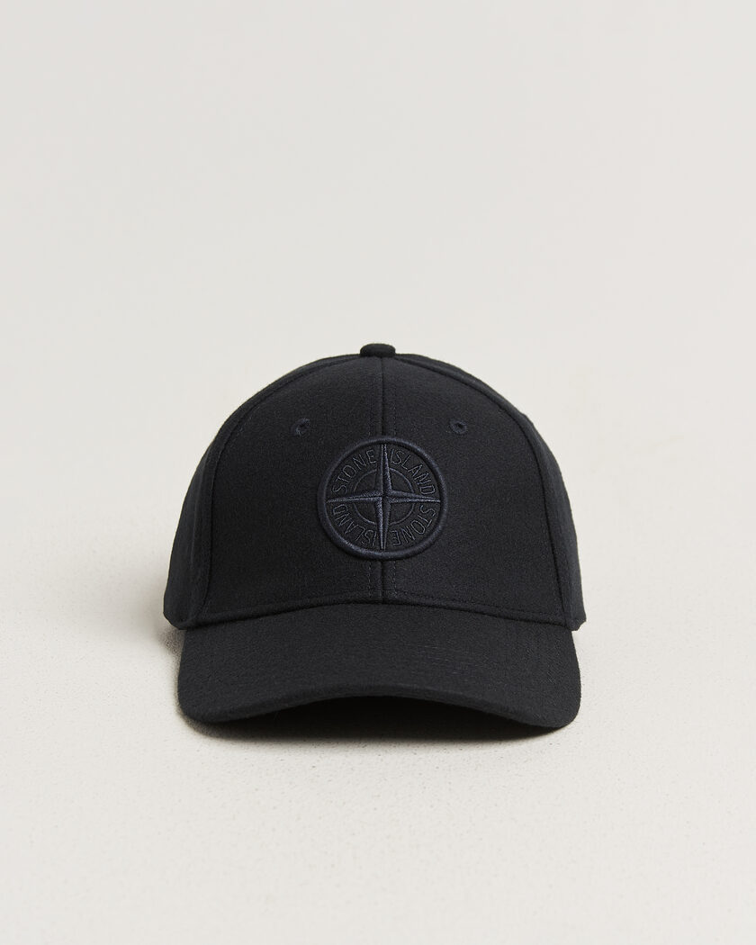 Stone Island Wool/Nylon Flannel Cap Navy Blue – Blauw