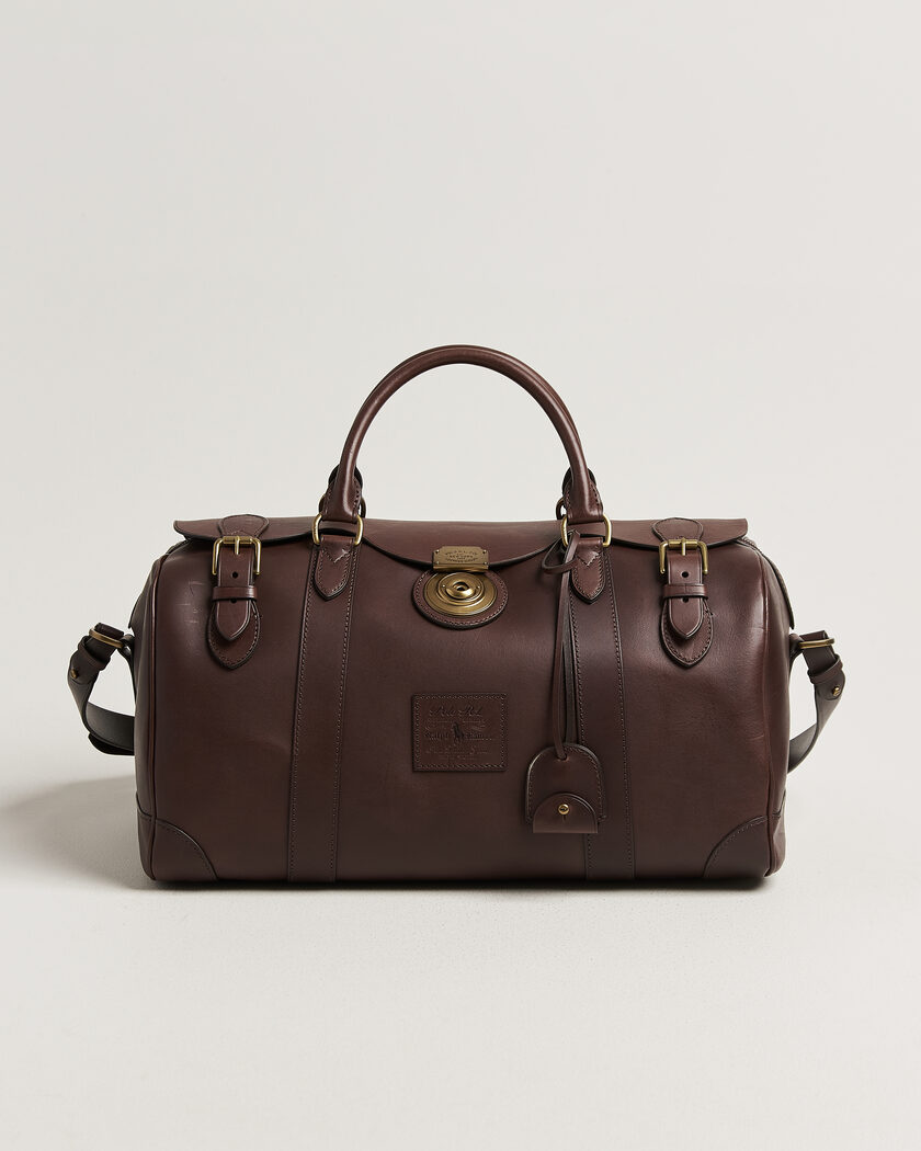 Polo Ralph Lauren Leather Duffle Bag Burnished Brown – Bruin