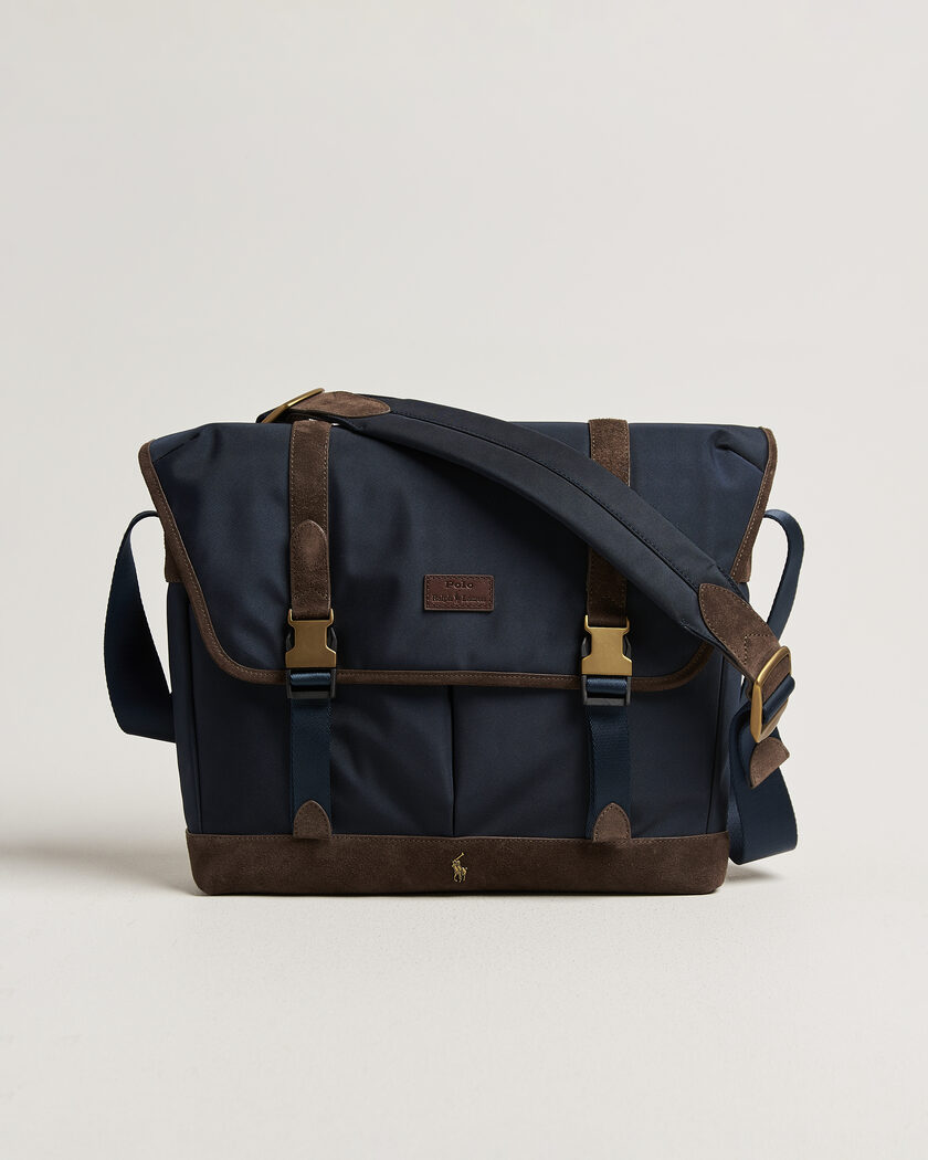 Polo Ralph Lauren Messenger Duffle Bag Newport Navy/Brown – Blauw