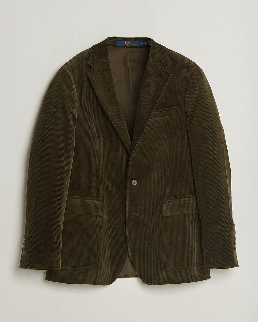 Polo Ralph Lauren Single Breasted Corduroy Sportcoat Fall Olive – Groen