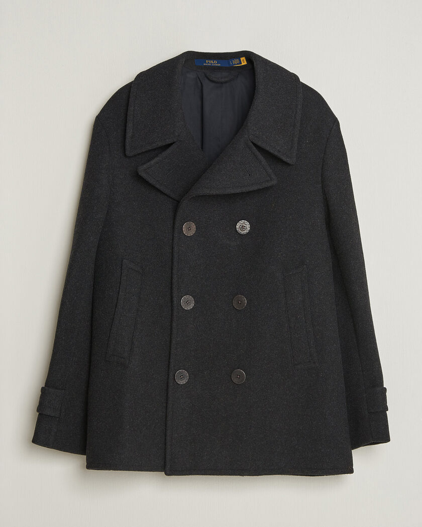 Polo Ralph Lauren Lightweight Melton Peacoat Charcoal – Grijs
