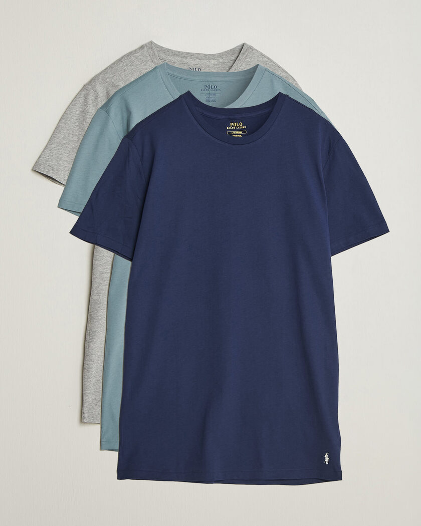 Polo Ralph Lauren 3-Pack Crew Neck T-Shirt Grey/Navy/Blue – Meerkleurig