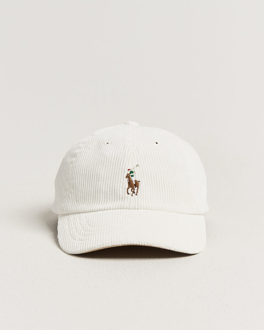 Polo Ralph Lauren Corduroy Cap Warm White – Wit