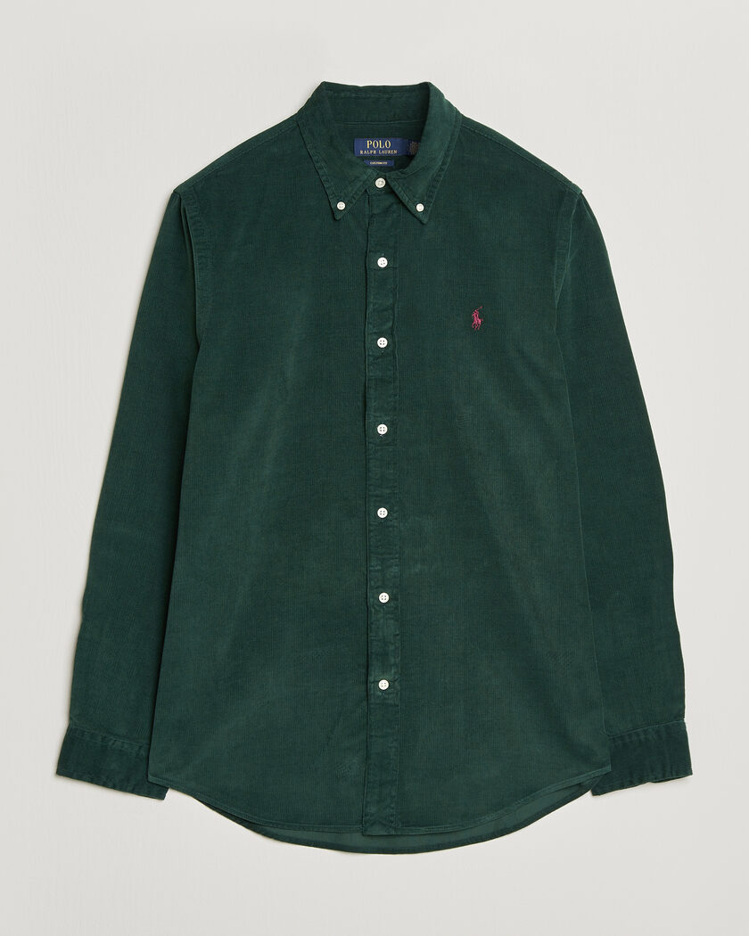 Polo Ralph Lauren Custom Fit BD Corduroy Shirt Moss Agate – Groen
