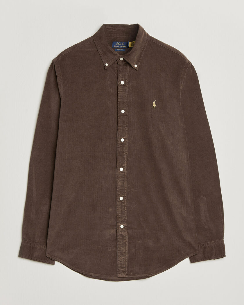 Polo Ralph Lauren Custom Fit BD Corduroy Shirt Nutmeg Brown – Bruin