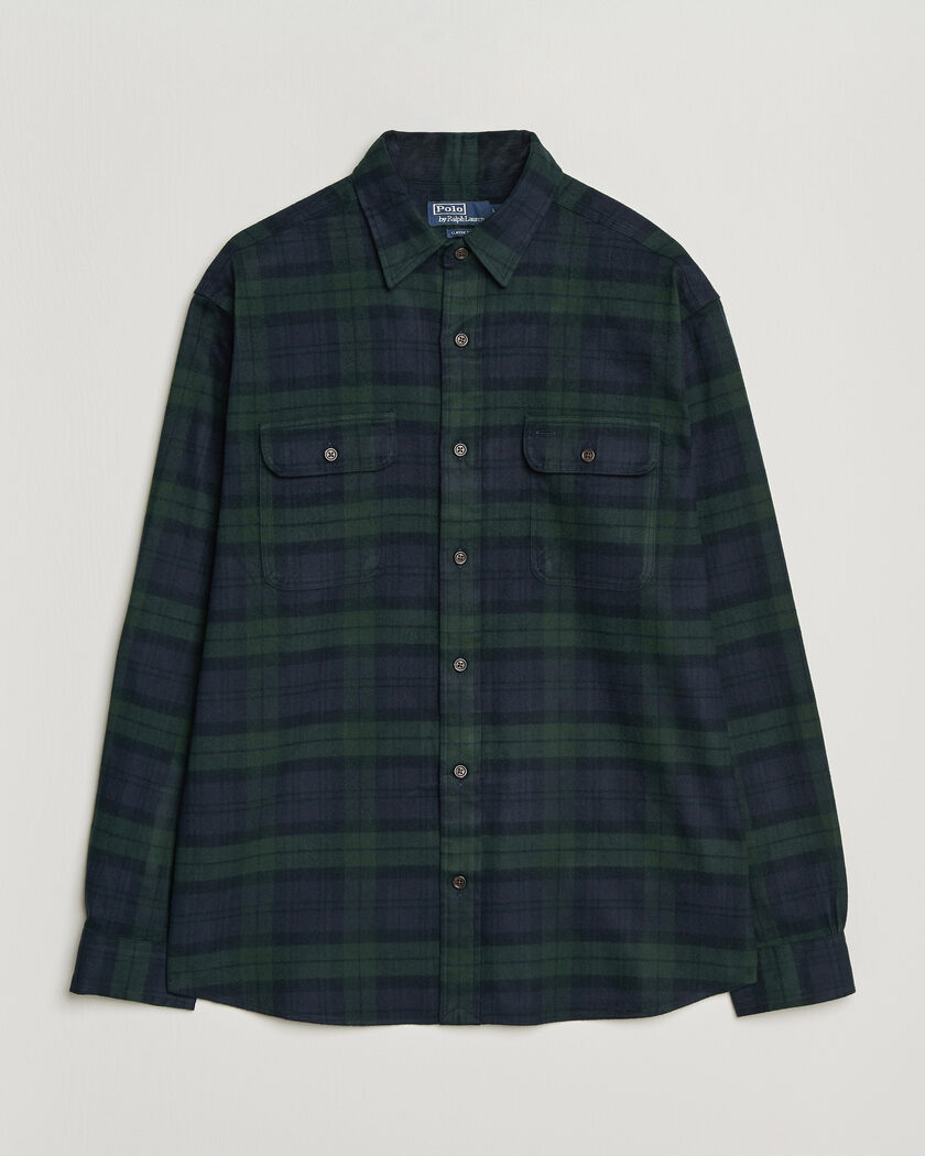 Polo Ralph Lauren Classic Fit Shaggy Flannel Shirt Navy Forest – Meerkleurig