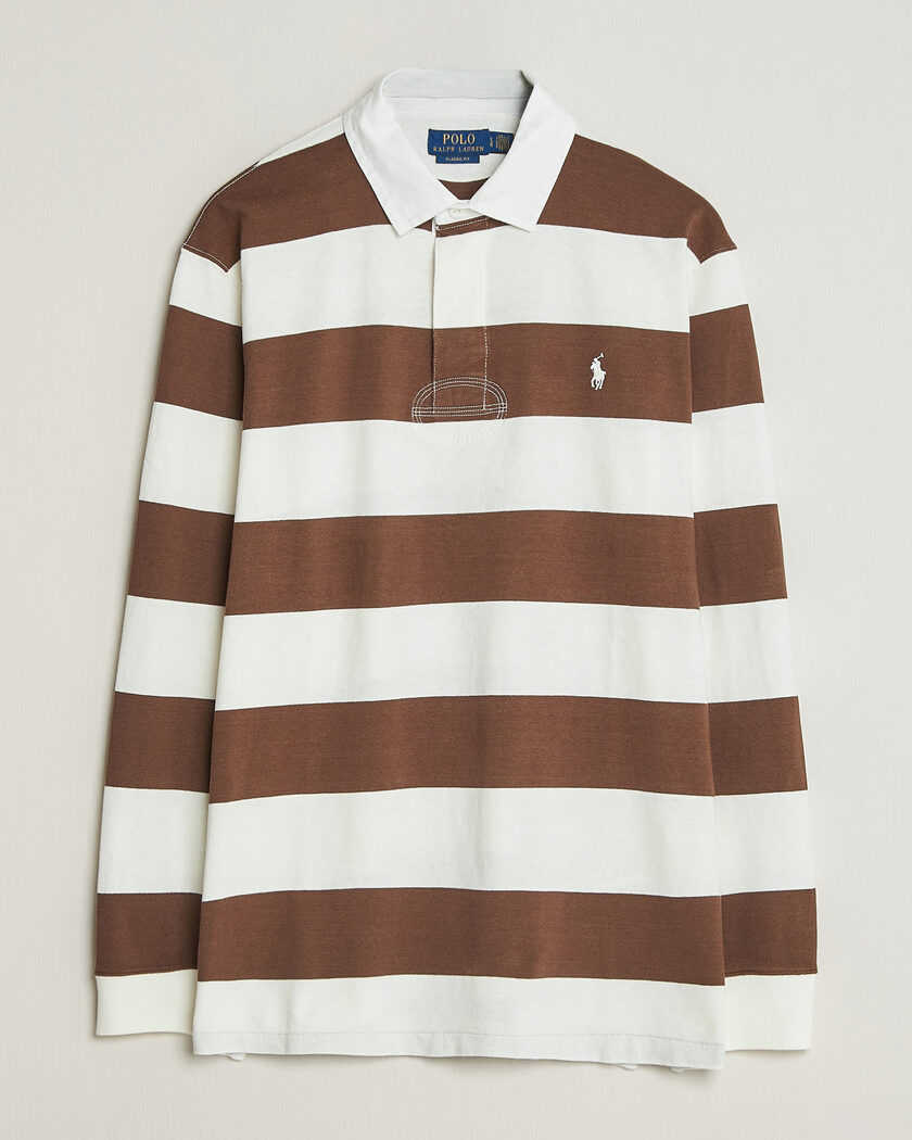 Polo Ralph Lauren Striped Jersey Rugger Cream/Brown – Meerkleurig