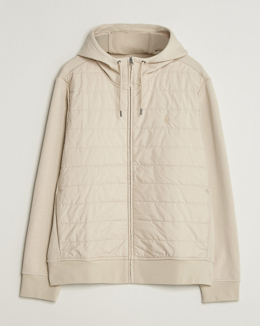 Polo Ralph Lauren Double Knitted Jaquard Full Zip Hoodie Stoneware Grey – Grijs