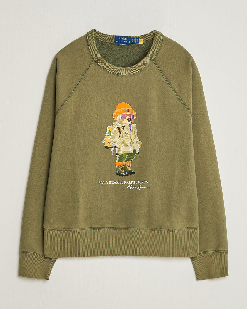 Polo Ralph Lauren Fleece Bear Sweatshirt Cruise Olive – Groen