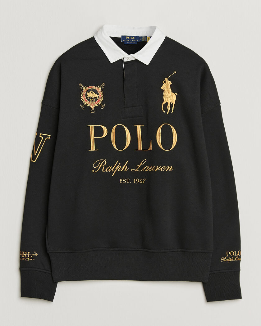 Polo Ralph Lauren Magic Fleece Printed Sweatshirt Polo Black – Zwart