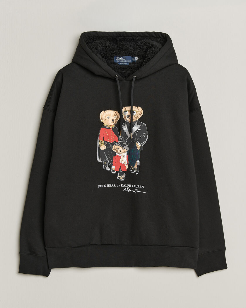 Polo Ralph Lauren Magic Fleece Bear Hoodie Polo Black – Zwart