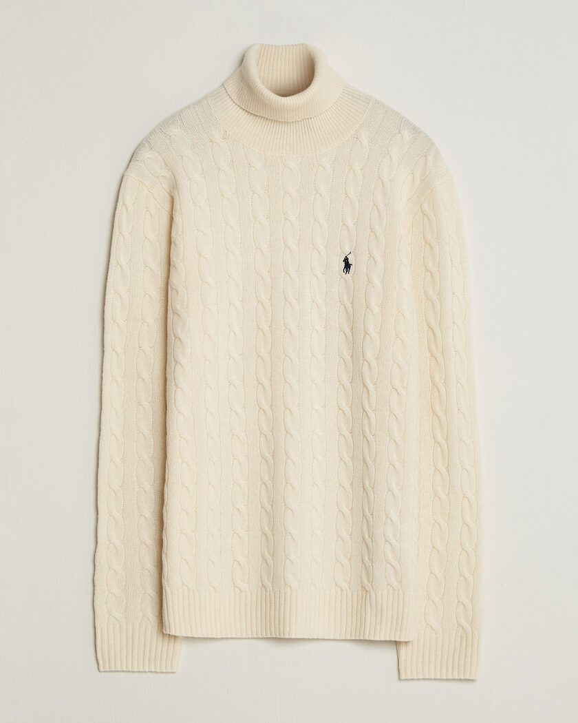 Polo Ralph Lauren Wool/Cashmere Rollneck Andover Cream – Wit