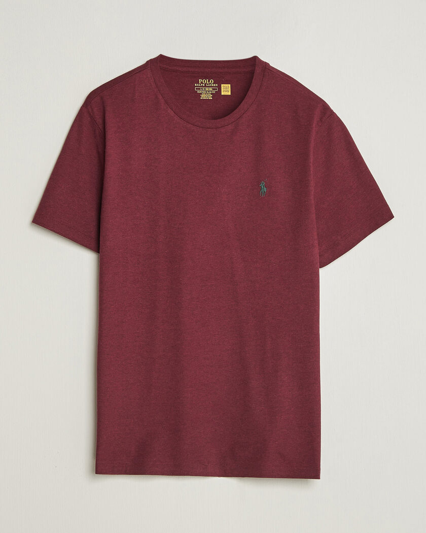 Polo Ralph Lauren Custom Slim Fit T-shirt Spring Wine Heather – Rood