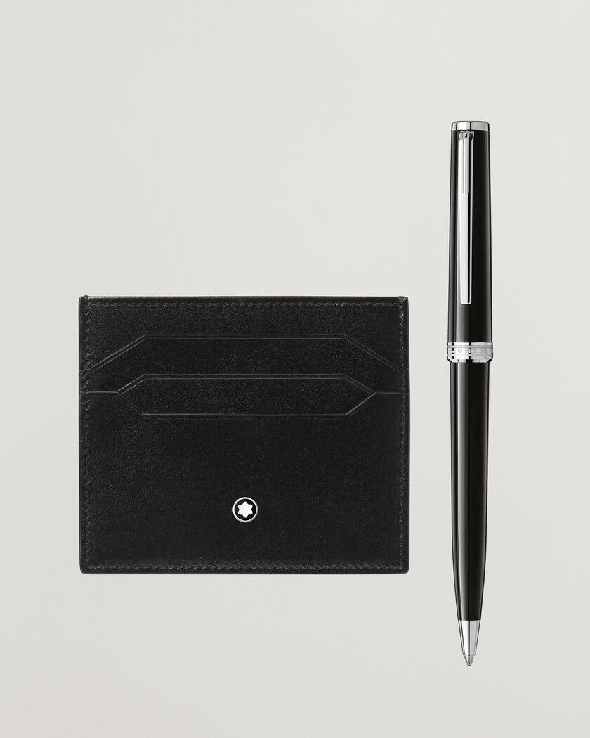 Montblanc SET BP PIX Black + MST Card Holder 6C Bk – Zwart