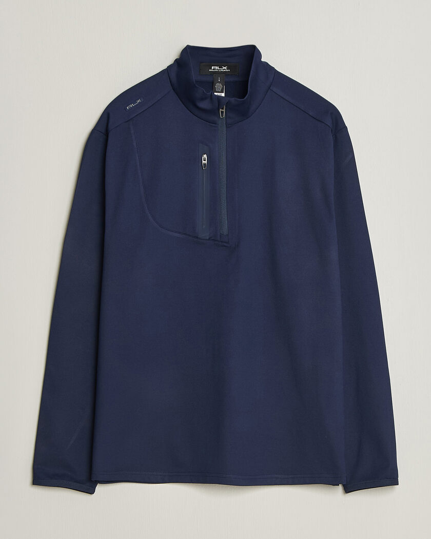 Polo Ralph Lauren Luxury Jersey Half Zip Refined Navy – Blauw