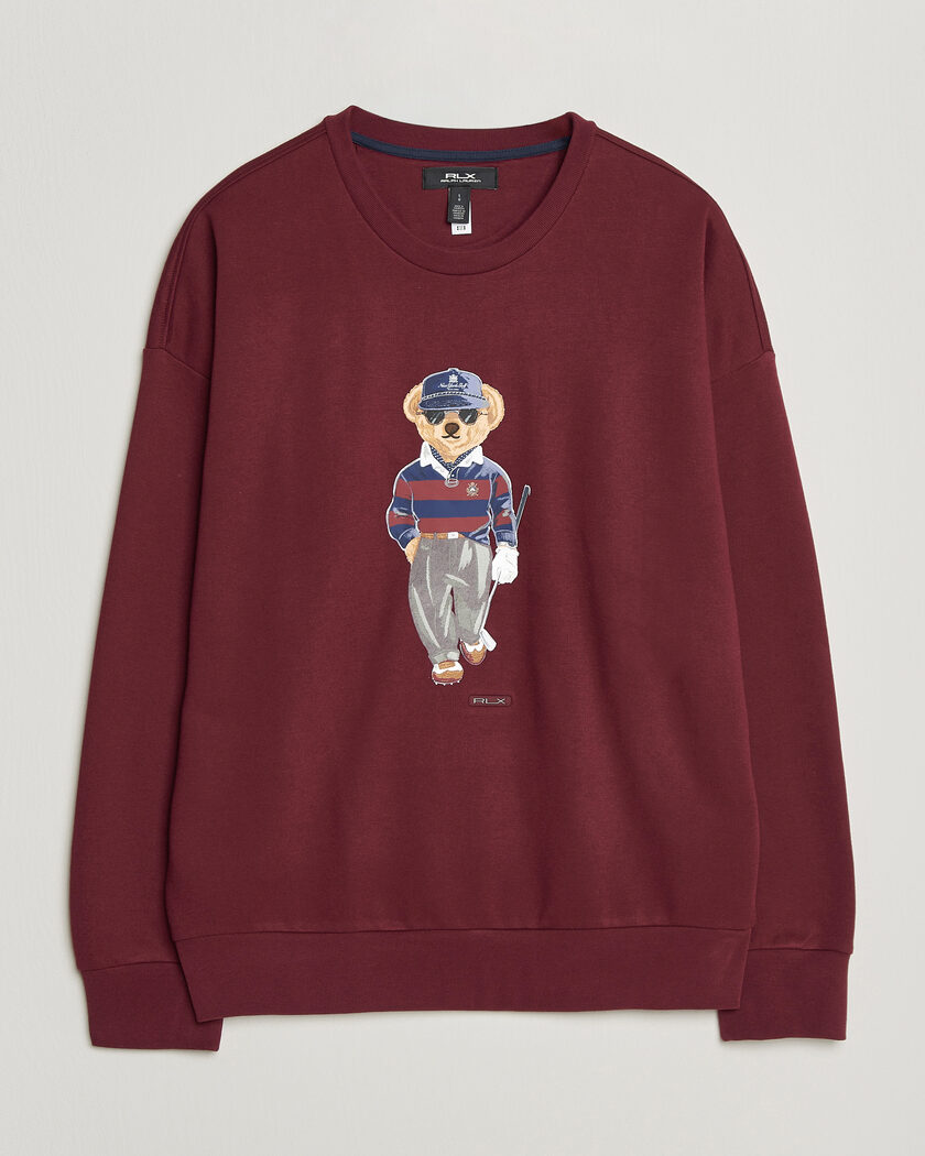 RLX Ralph Lauren Polo Ralph Lauren Magic Fleece Bear Sweatshirt Classic Wine – Rood