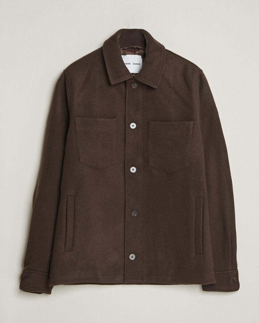 Samsøe Samsøe Pally Padded Shirt Jacket Delicioso – Bruin