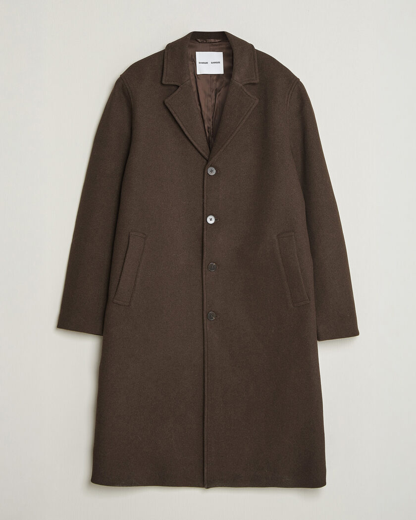 Samsøe Samsøe Falco Wool Coat Delicioso – Bruin