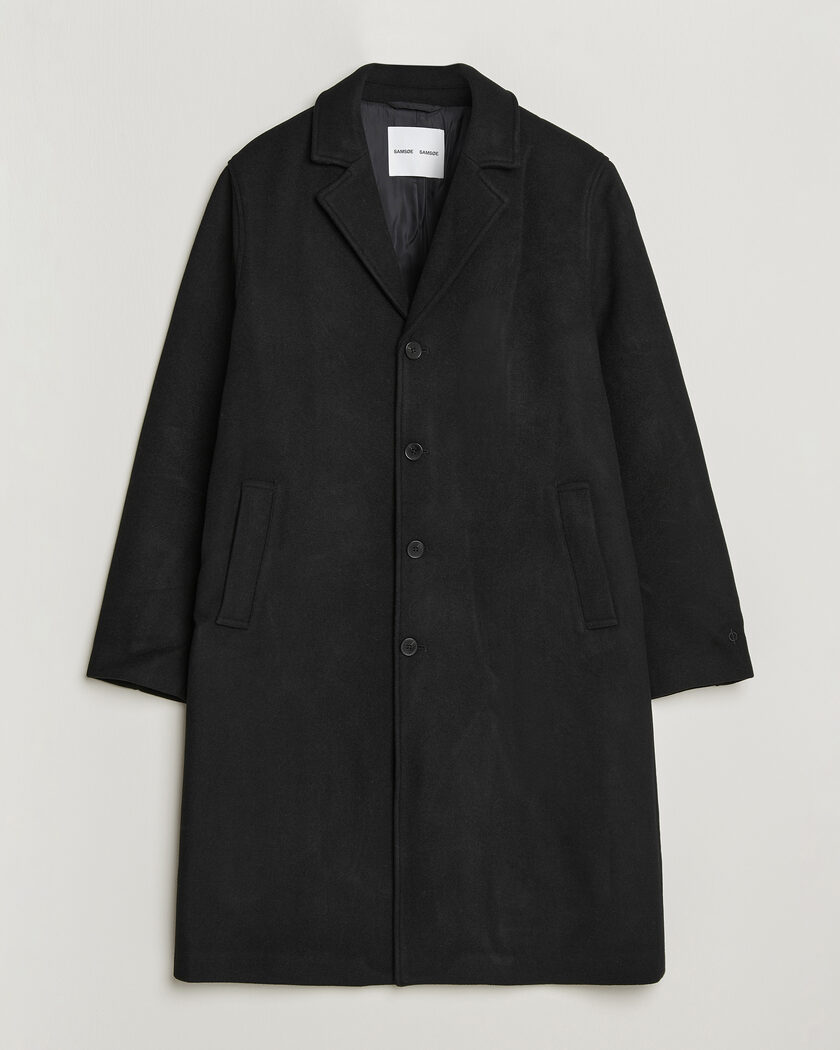 Samsøe Samsøe Falco Wool Coat Black – Zwart