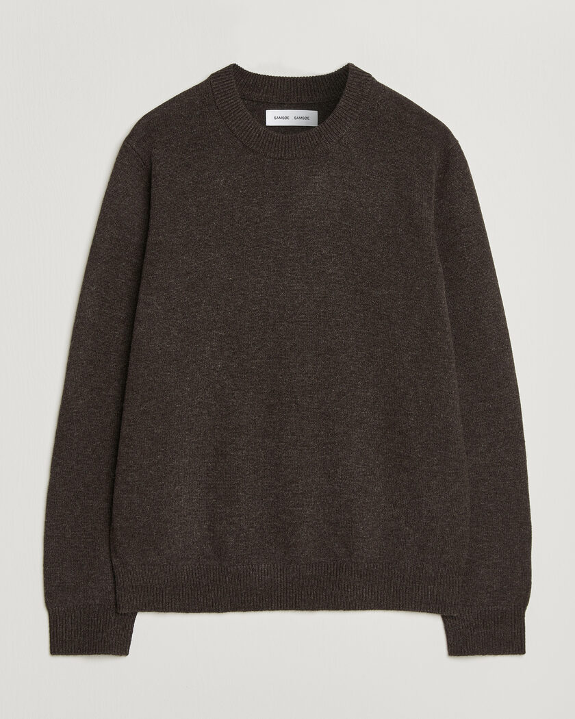 Samsøe Samsøe Isak Knitted Crew Neck Delicioso – Bruin