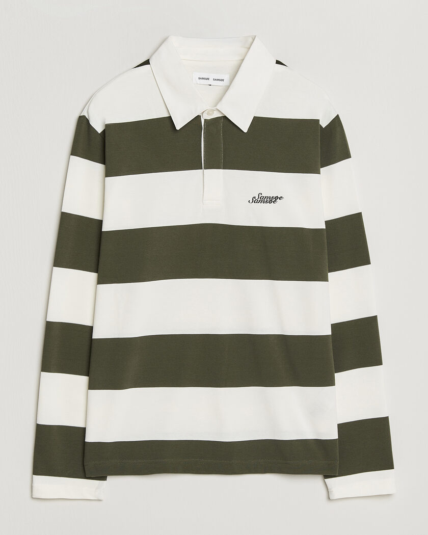Samsøe Samsøe Kevin Barstriped Rugger Forest Night/White – Meerkleurig
