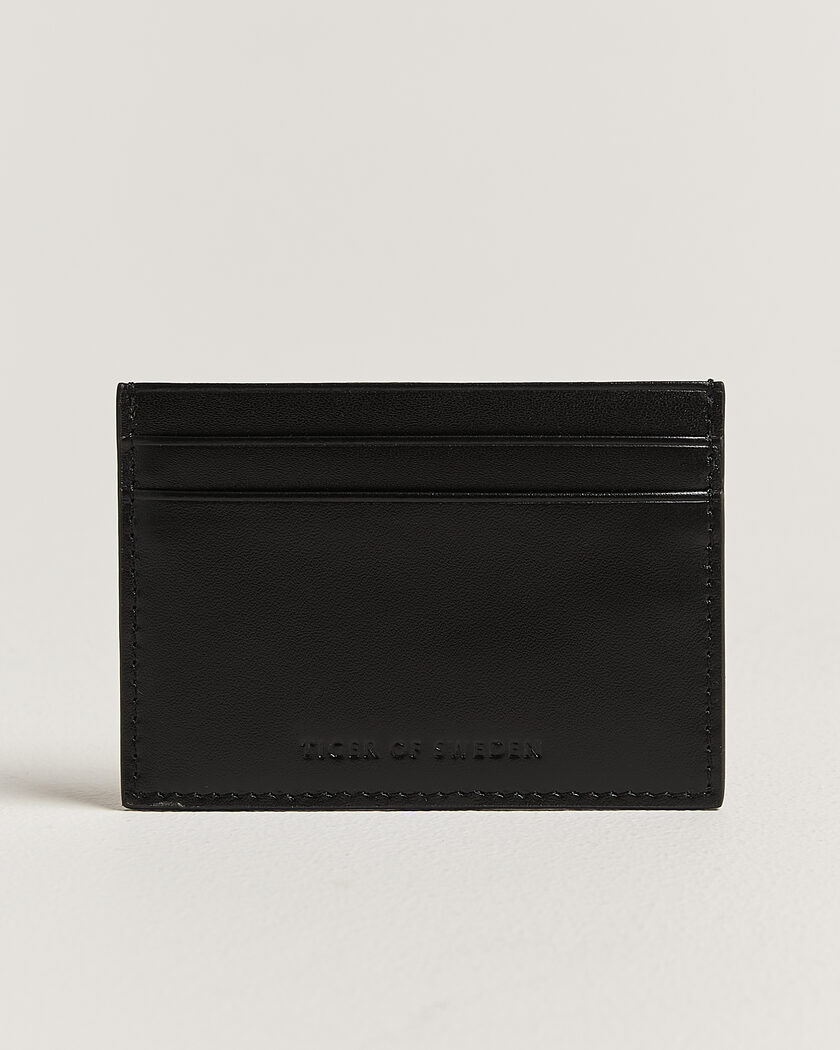 Tiger of Sweden Wake Leather Card Holder Black – Zwart