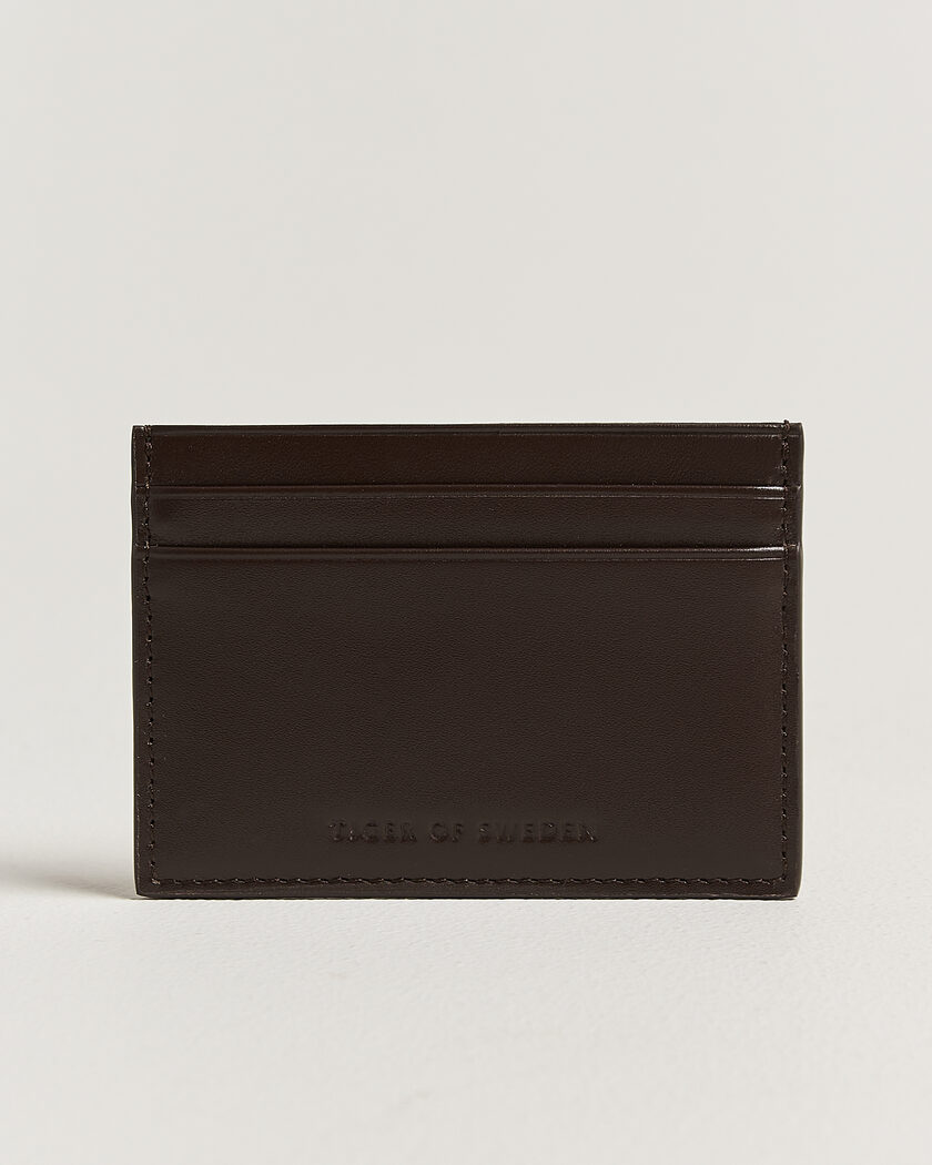 Tiger of Sweden Wake Leather Card Holder Dark Brown – Bruin