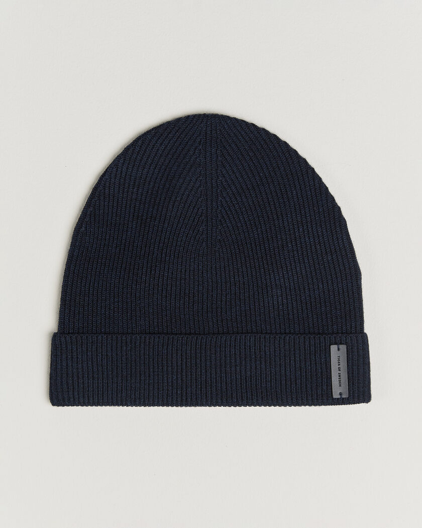 Tiger of Sweden Caldu Wool Beanie Light Ink – Blauw