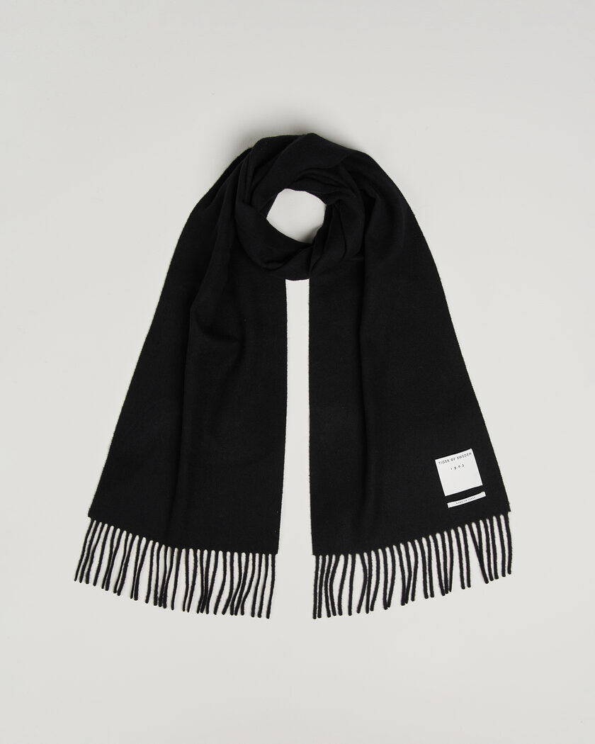  Tiger of Sweden Sylan Wool Scarf Black – Zwart