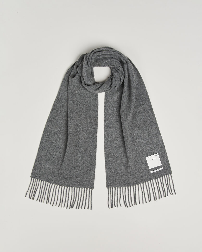 Tiger of Sweden Sylan Wool Scarf Charcoal – Grijs