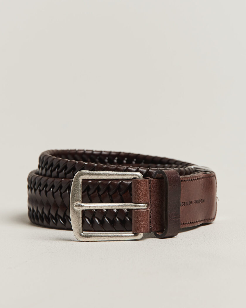 Tiger of Sweden Braidant Braided Belt Dark Brown – Bruin