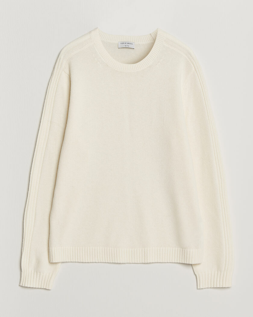 Tiger of Sweden Wilfred Wool/Cashmere Sweater Porcelain Cream – Wit
