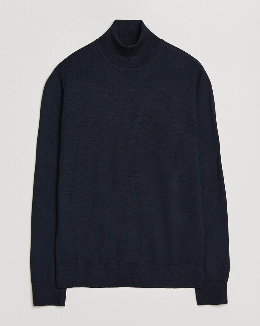 Tiger of Sweden Nevile Extra Fine Merino Polo Light Ink – Blauw