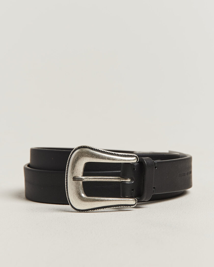 Tiger of Sweden Ecus Leather Western Belt Black – Zwart