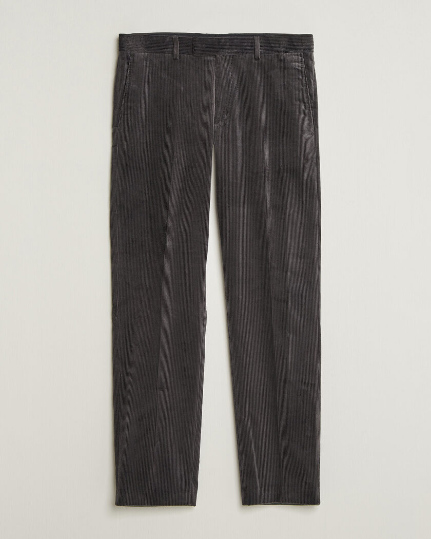 Tiger of Sweden Tense Pleated Corduroy Trousers Phantom – Grijs