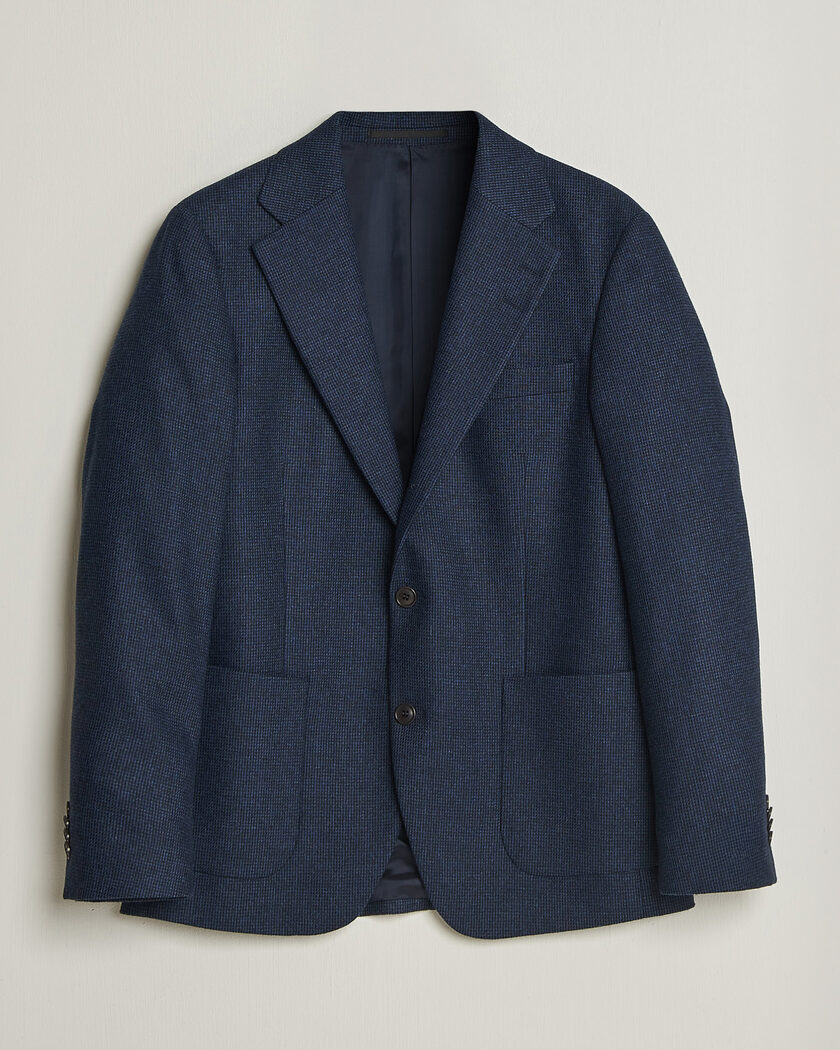 Tiger of Sweden Easer Wool Pepita Blazer Sea – Blauw