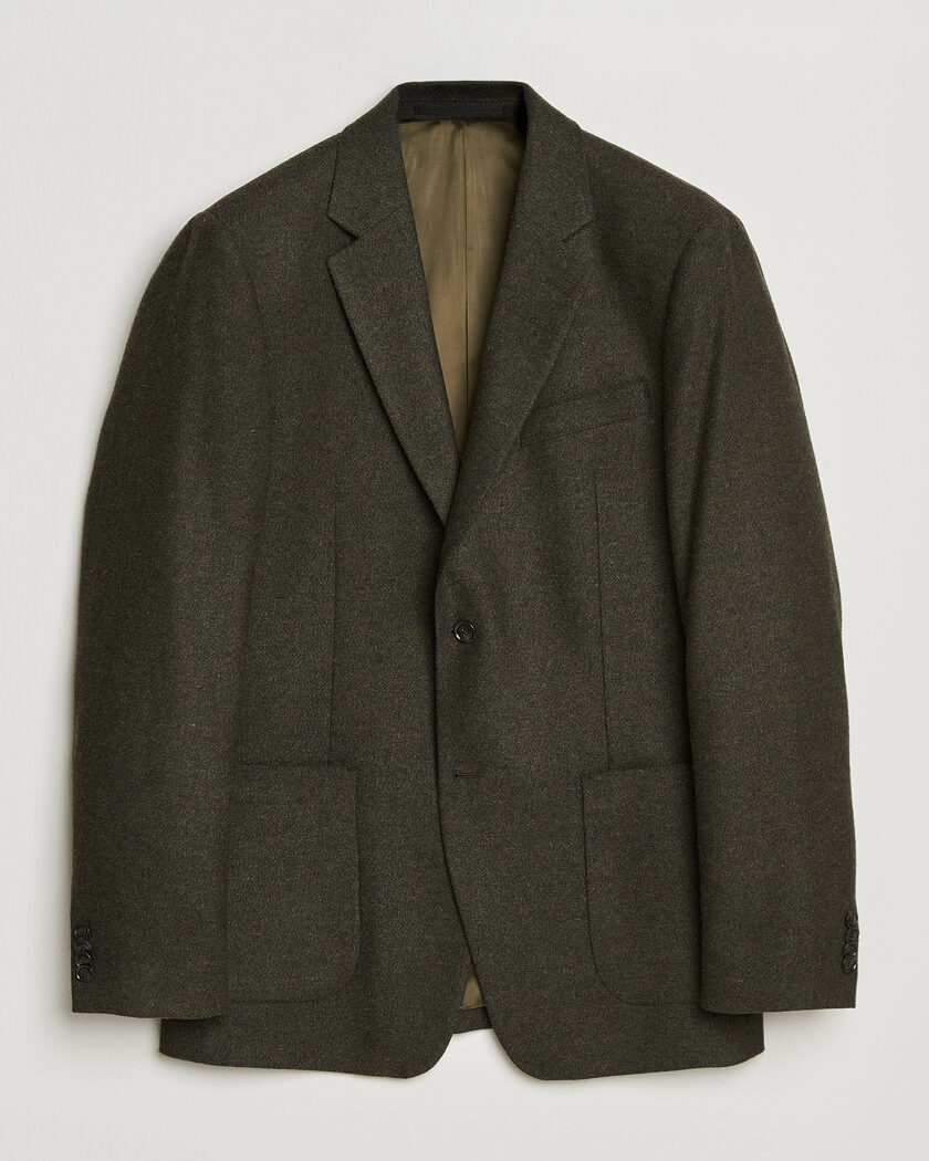 Tiger of Sweden Justin Wool Flannel Suit Blazer Muted Canopy – Groen