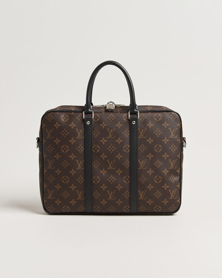 Louis Vuitton Pre-Owned Porte-Documents Voyage Briefcase Monogram Macassar – Bruin