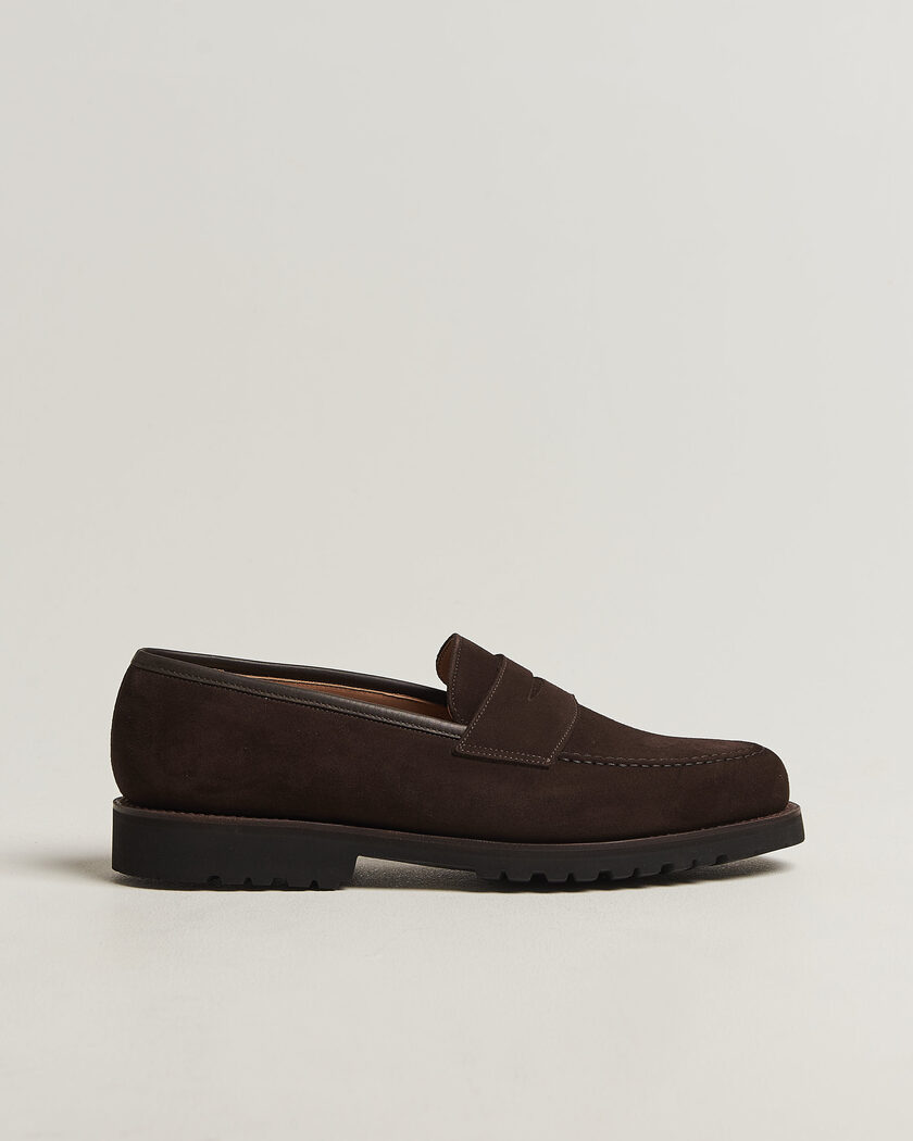 Crockett & Jones Boston 2 VI-Lite Loafer Dark Oak Suede – Bruin