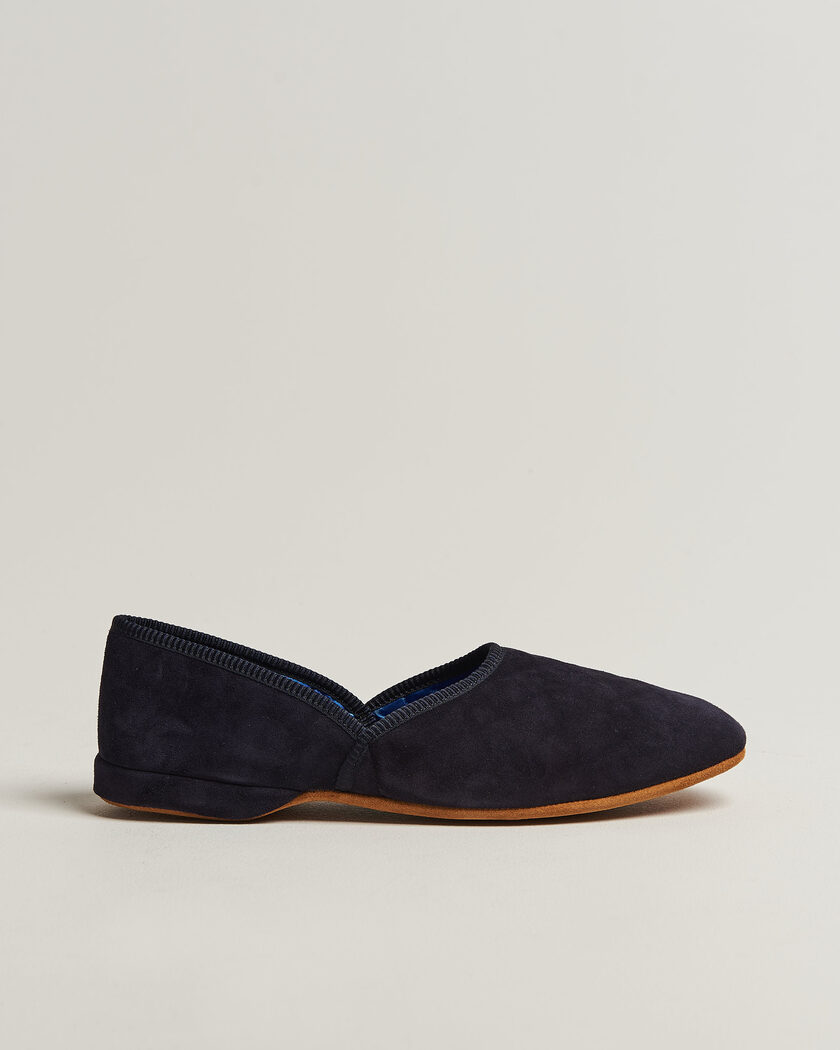Bowhill & Elliott Grecian Indoor Slippers Black Suede – Zwart