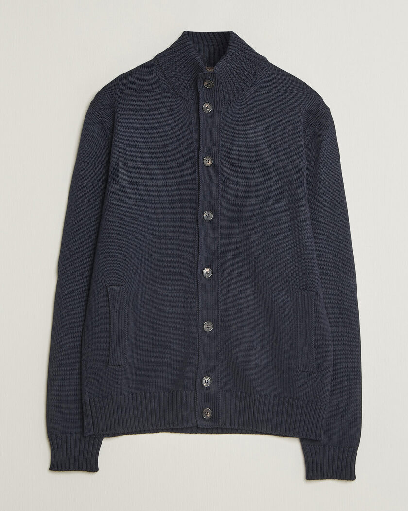 Zanone Virgin Merino Wool Chioto Navy – Blauw