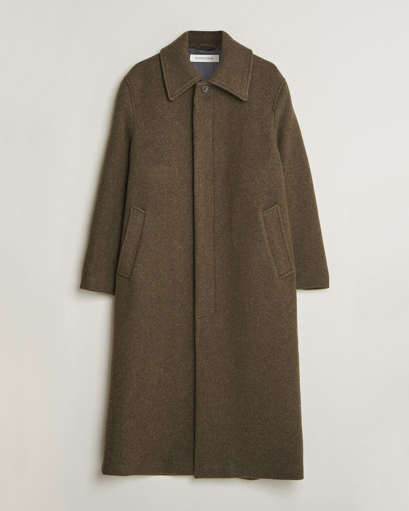 Sunflower Wool Blend Winter Coat Green Moss – Groen